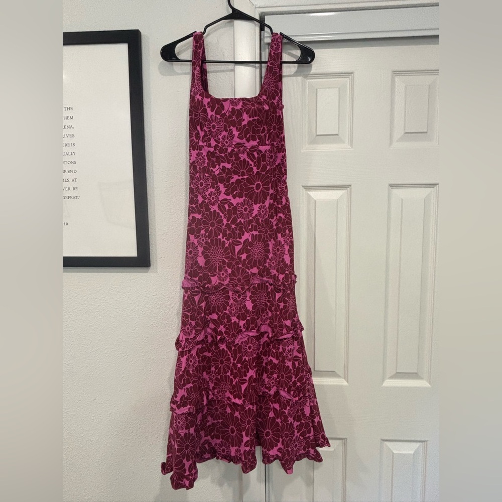 Pink floral by Anthropolgie midi dress